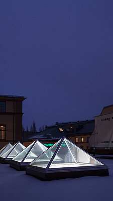 Finestra per tetti piani come tetto a piramide / tetto a padiglione con telaio in alluminio